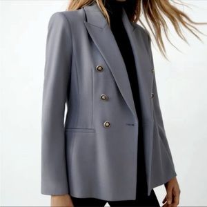 Zara Slate Grey Blue Blazer